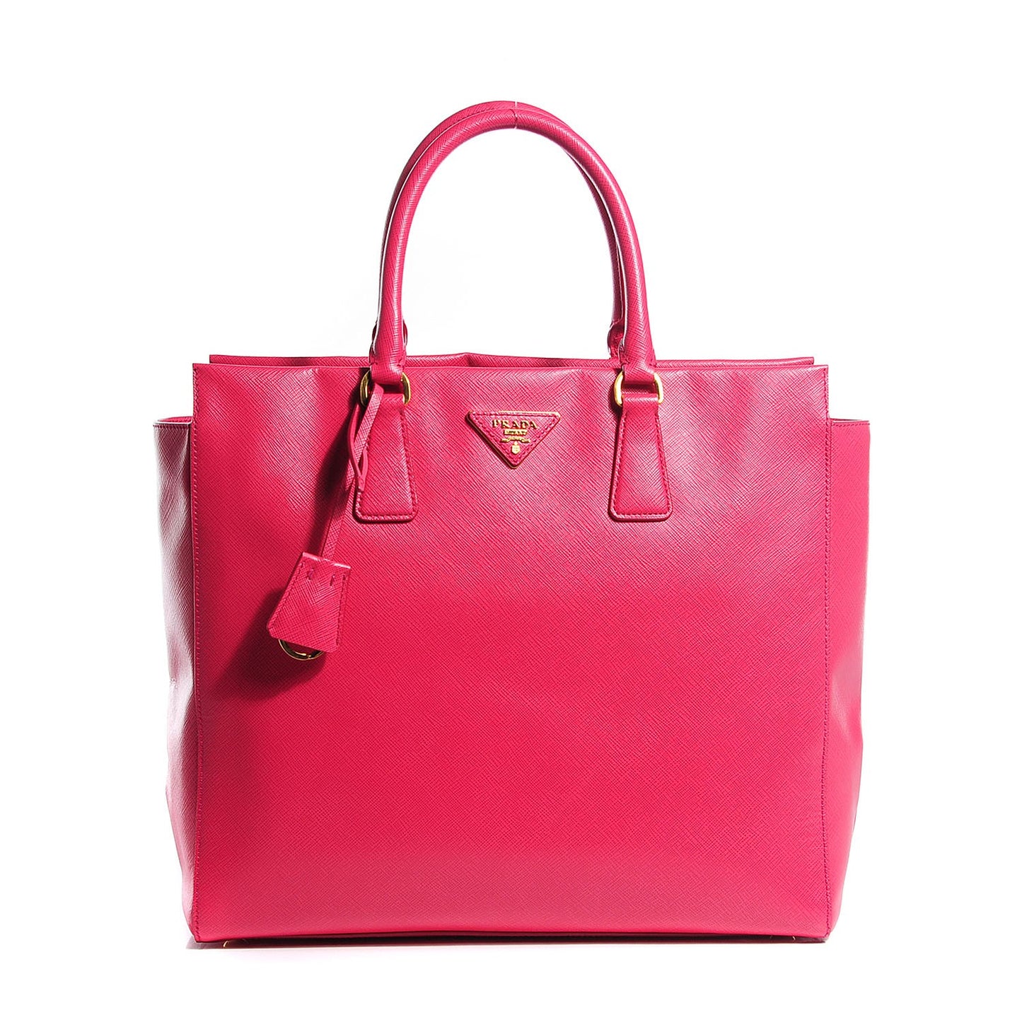 Saffiano Lux Double Handle Shopping Tote Peonia