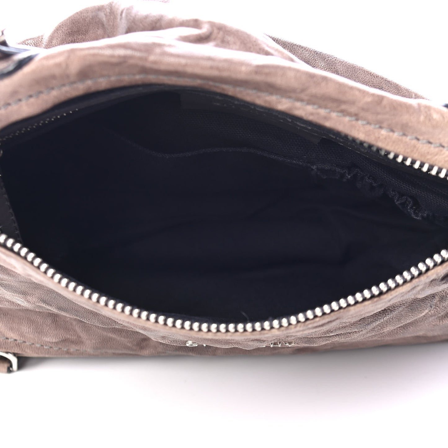 Tumbled Sheepskin Small Pandora Charcoal