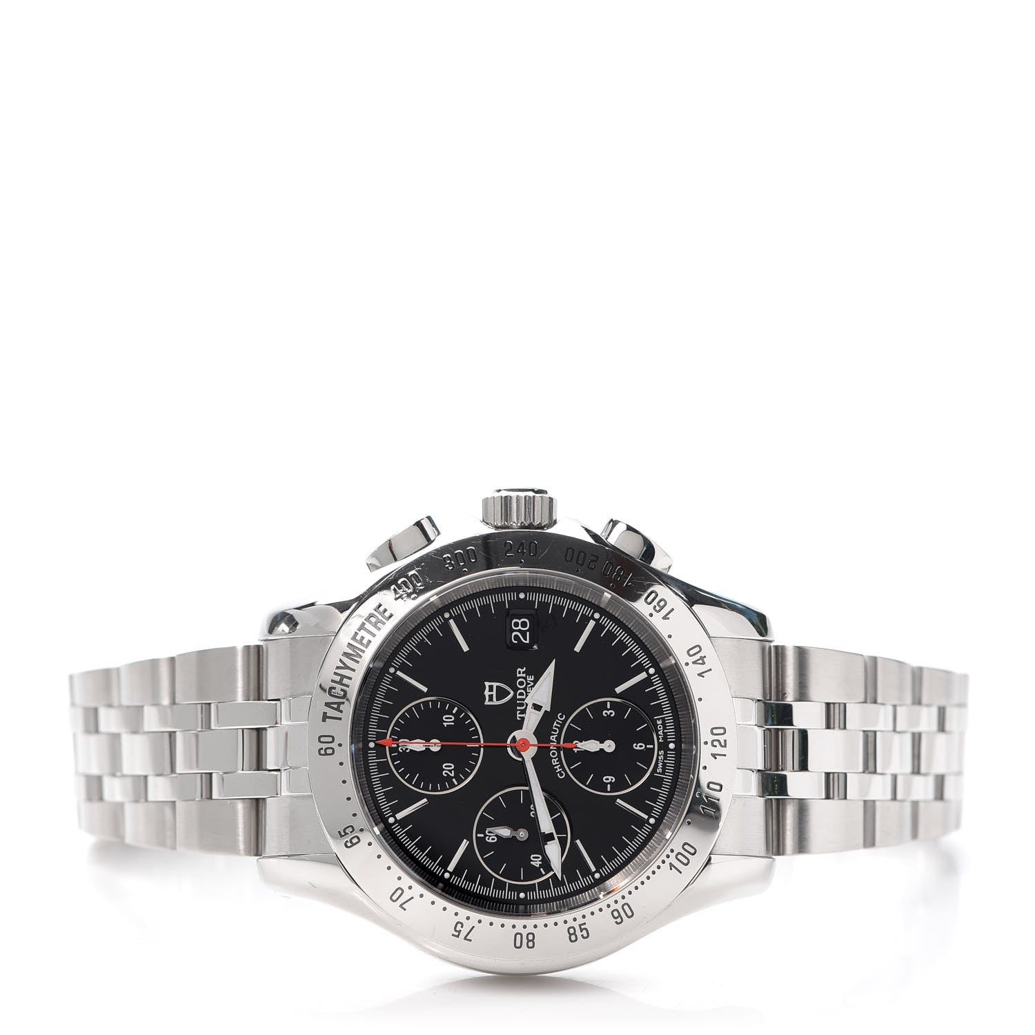 TUDOR Stainless Steel 41mm Chronoautic Automatic Watch Black 79380P 2 of 6