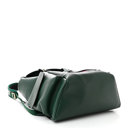 Gucci Grained Calfskin Medium Ophidia Double Buckle Backpack Green 4 of 10