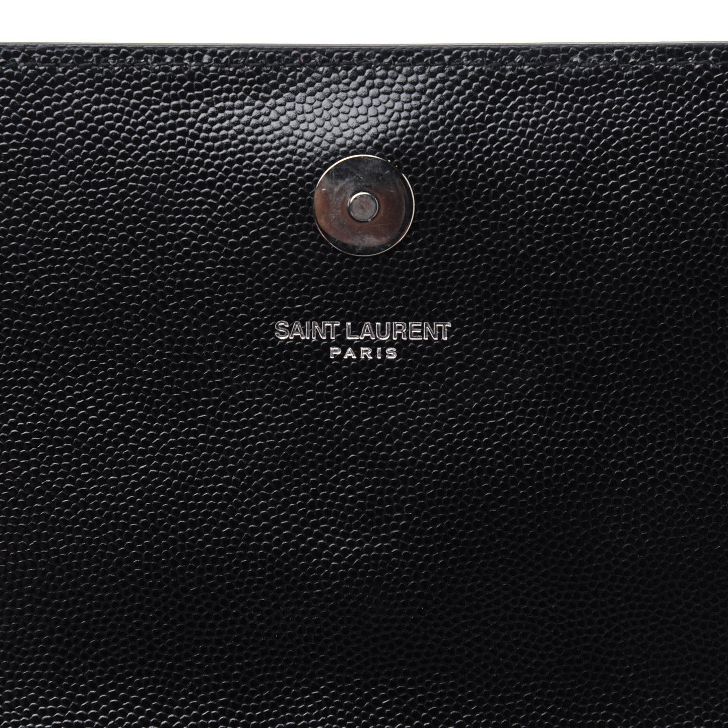 Grain De Poudre Classic Monogram Studded Clutch Black