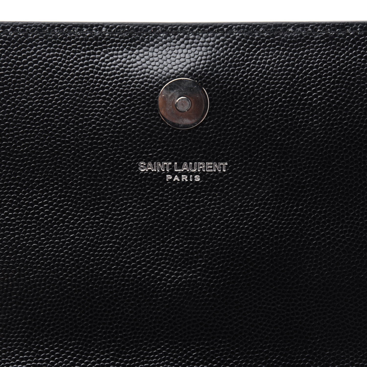 Saint Laurent Grain De Poudre Classic Monogram Studded Clutch Black 6 of 18