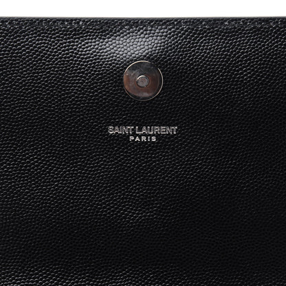 Saint Laurent Grain De Poudre Classic Monogram Studded Clutch Black 6 of 18