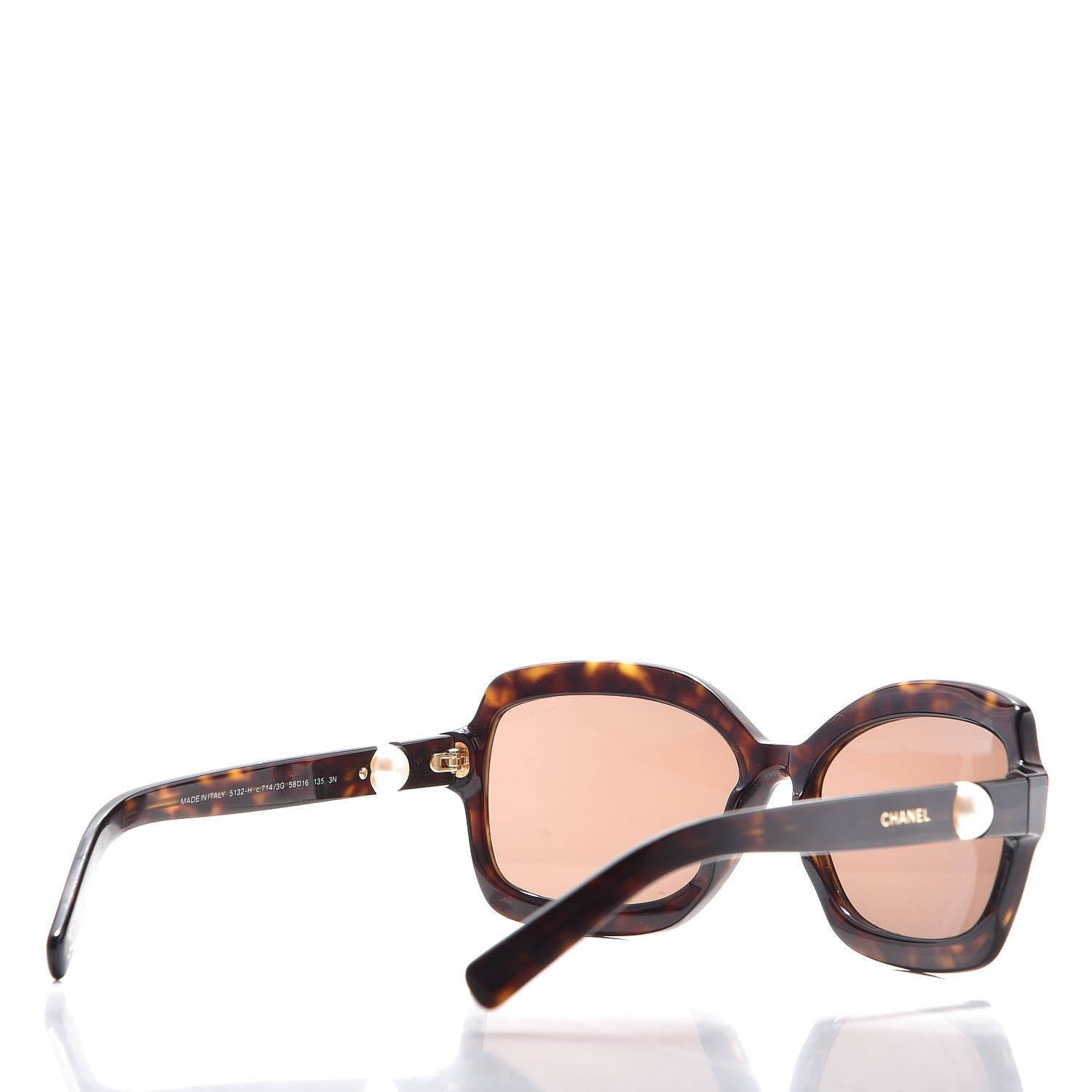 Chanel Tortoise Shell Pearl Sunglasses 5132-H 4 of 9