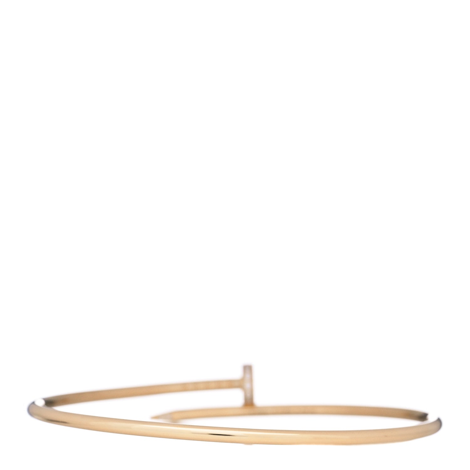 Cartier 18K Yellow Gold Diamond Small Juste Un Clou Bracelet 19 2 of 4