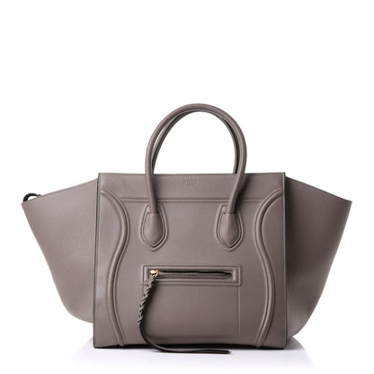 Celine Supple Calfskin Medium Phantom Luggage Grey 1 of 12