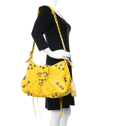 Balenciaga Agneau Arena Large Le Cagole Shoulder Bag Yellow 2 of 15