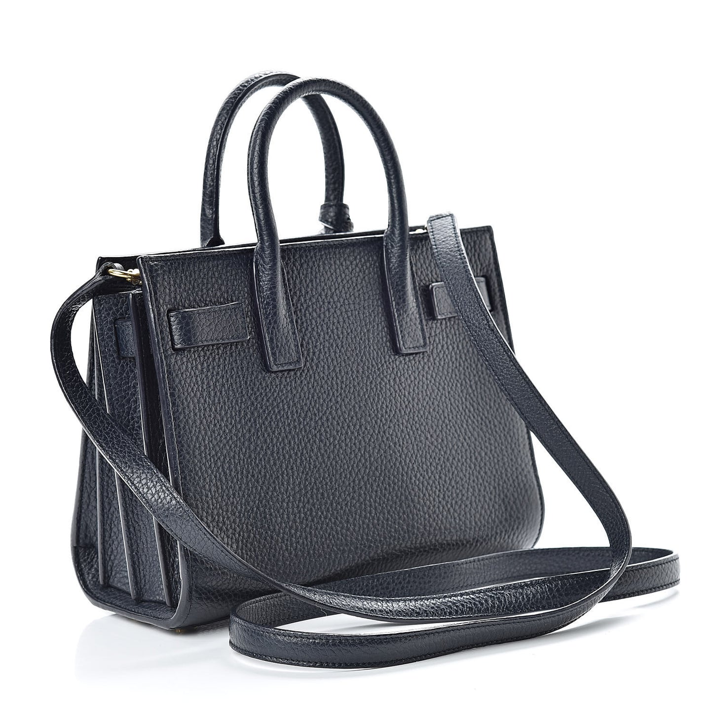 Grained Calfskin Nano Sac De Jour Marine