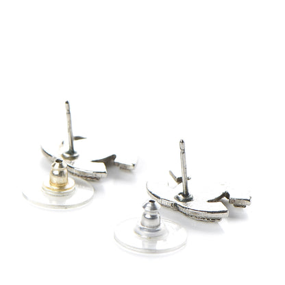 Chanel Crystal CC Earrings Silver 3 of 4