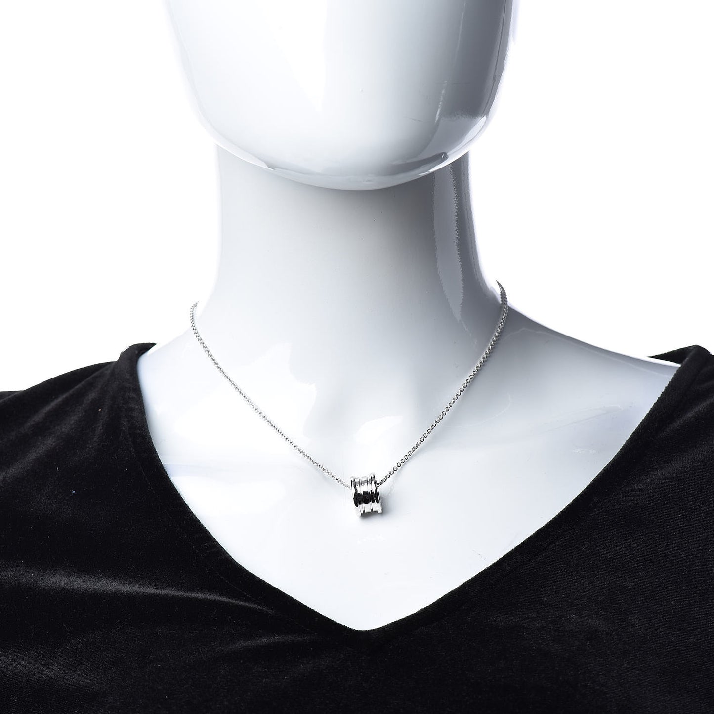 18K White Gold B.Zero1 Pendant Necklace