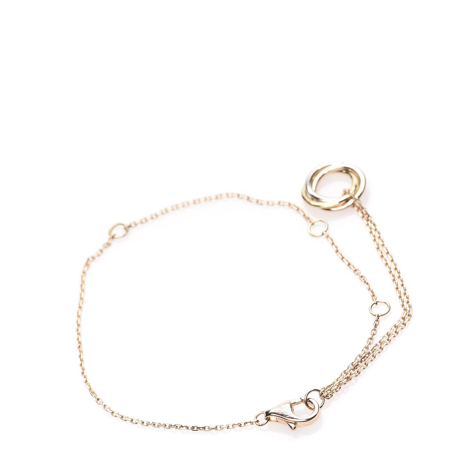 Cartier 18K Pink Yellow White Gold Trinity Bracelet 2 of 5
