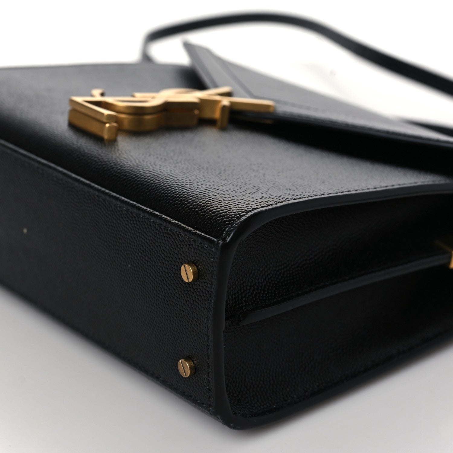 Saint Laurent Grain de Poudre Mini Classic Monogram Cassandra Top Handle Black 8 of 8