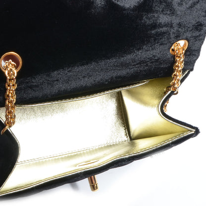 Chanel Velvet Flap Shoulder Bag Black 6 of 9