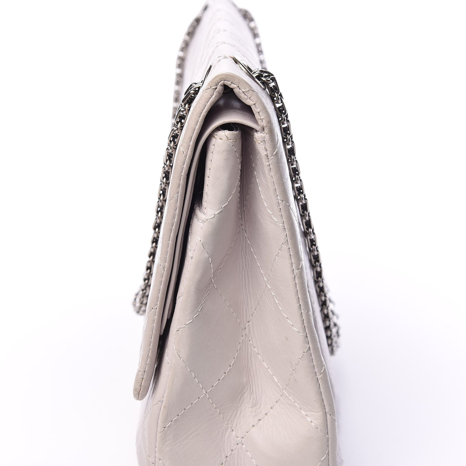 Chanel Aged Calfskin Quilted 50th Anniversary 2.55 Reissue 228 Flap White 22 of 27