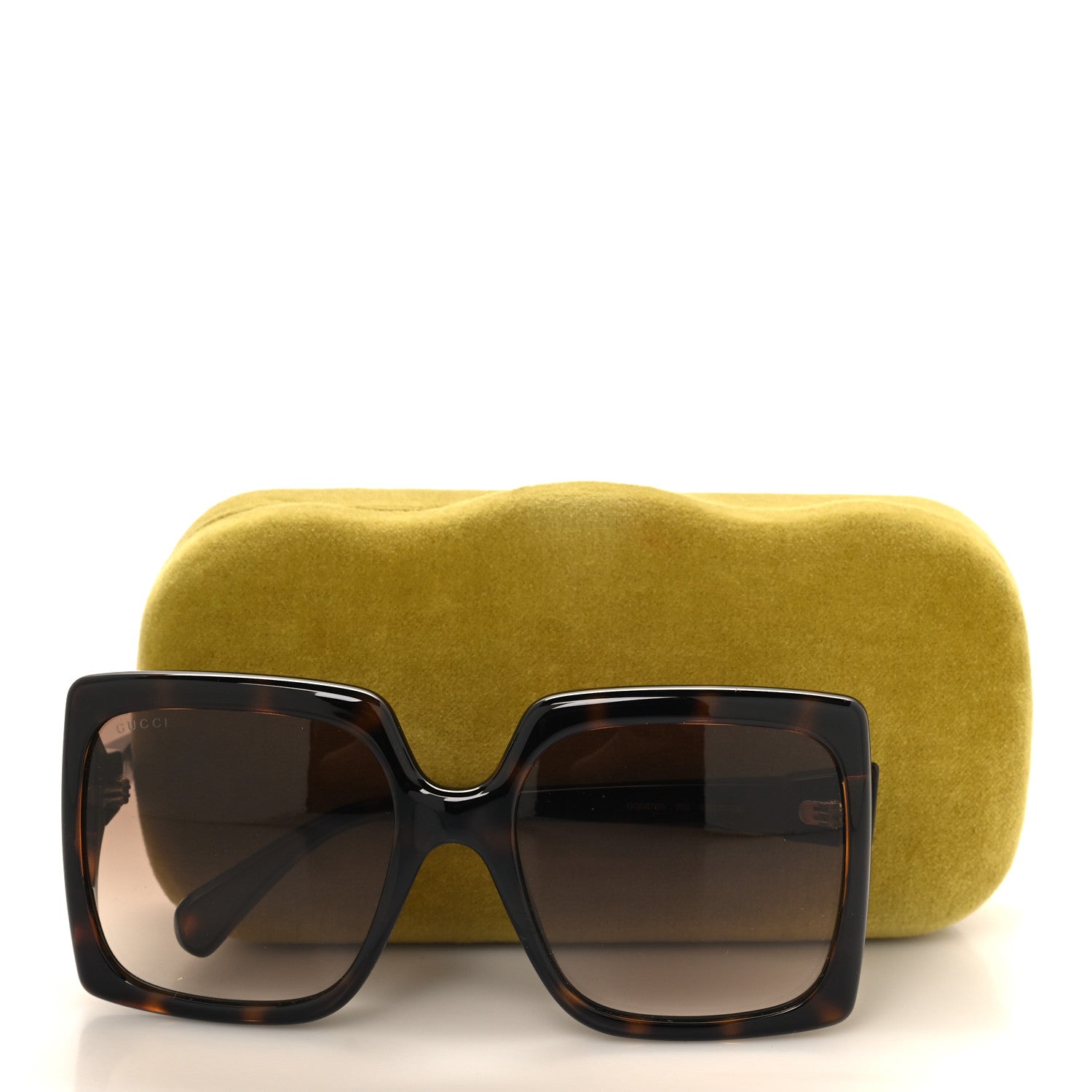 Gucci Acetate Square Frame Sunglasses GG0876S Tortoise 8 of 8