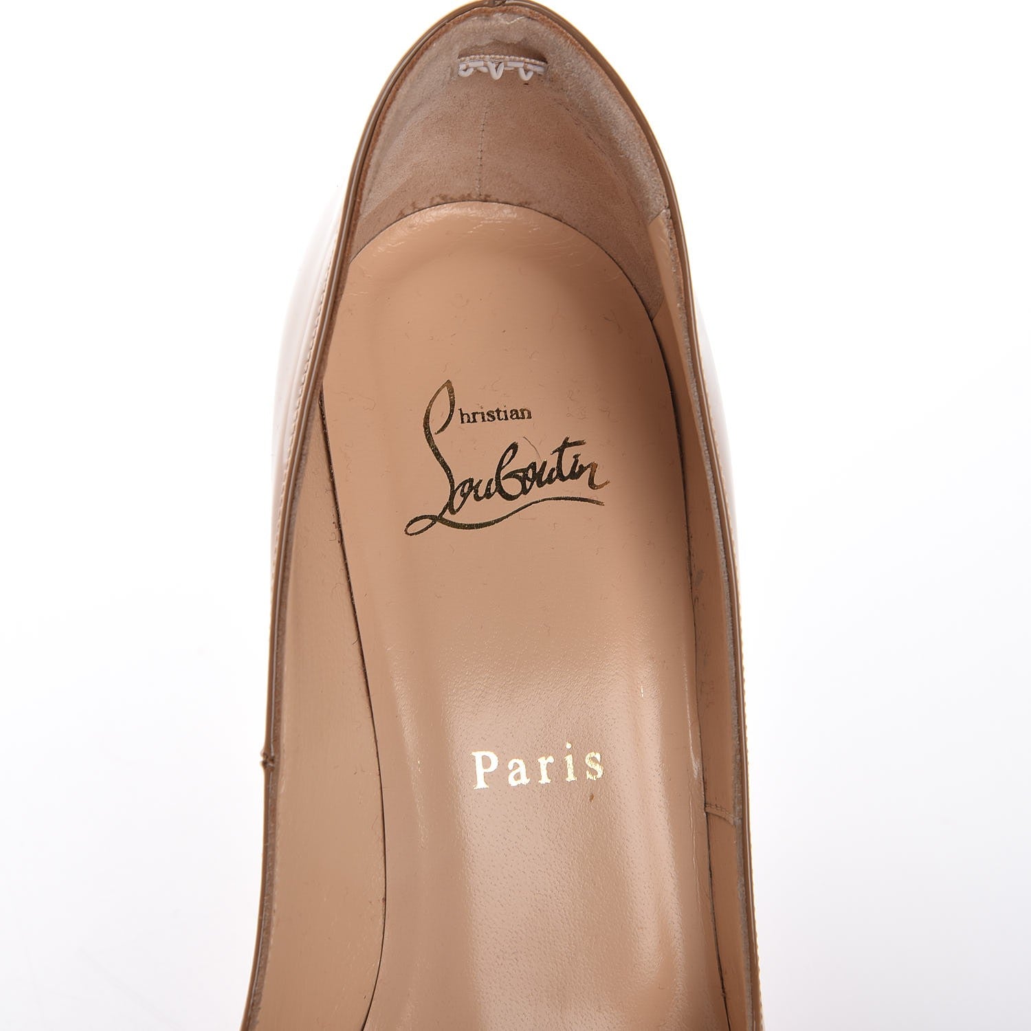 Christian Louboutin Patent Very Prive 120 Pumps 39.5 Nude 7 of 7