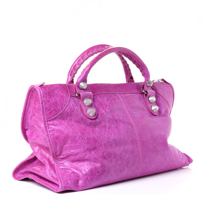 Balenciaga Agneau Giant 21 Silver Hardware Work Magenta 2 of 4