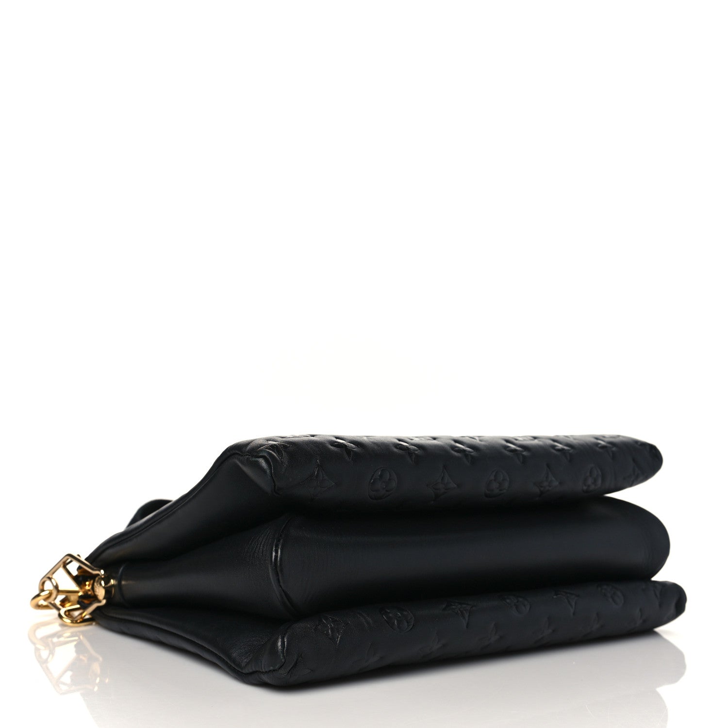 Louis Vuitton Lambskin Embossed Monogram Coussin MM Black 4 of 10
