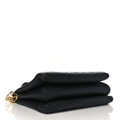 Louis Vuitton Lambskin Embossed Monogram Coussin MM Black 4 of 10