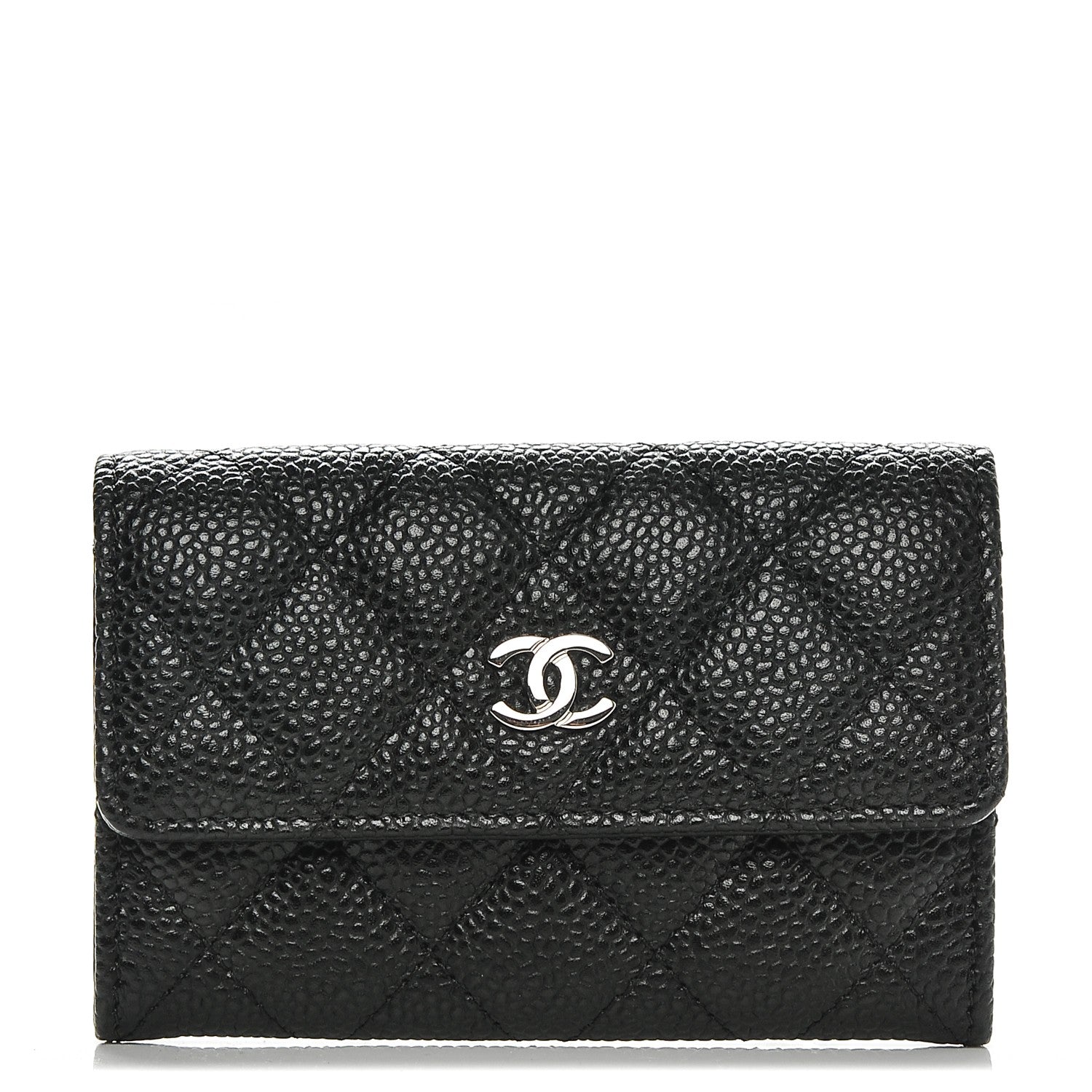 Chanel Caviar Quilted Flap Card Holder Black 1 of 8