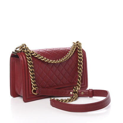 Chanel Lambskin Quilted Medium Boy Flap Red 3 of 11