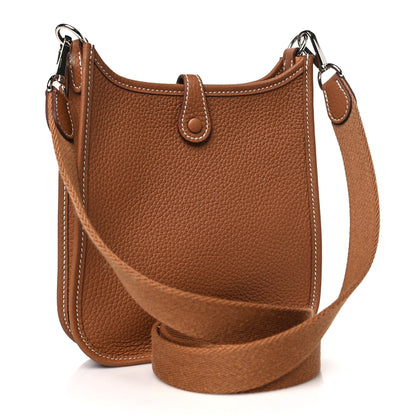 Hermes Taurillon Clemence Evelyne TPM Gold 2 of 9