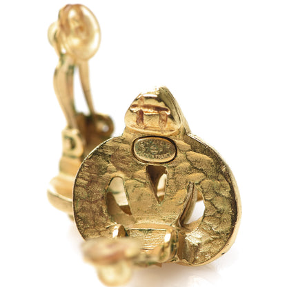 Chanel CC Heart Clip On Earrings Gold 5 of 5