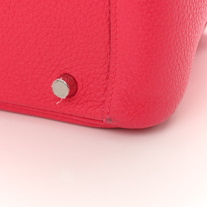 Hermes Taurillon Clemence Lindy 30  Rose Extreme 11 of 12