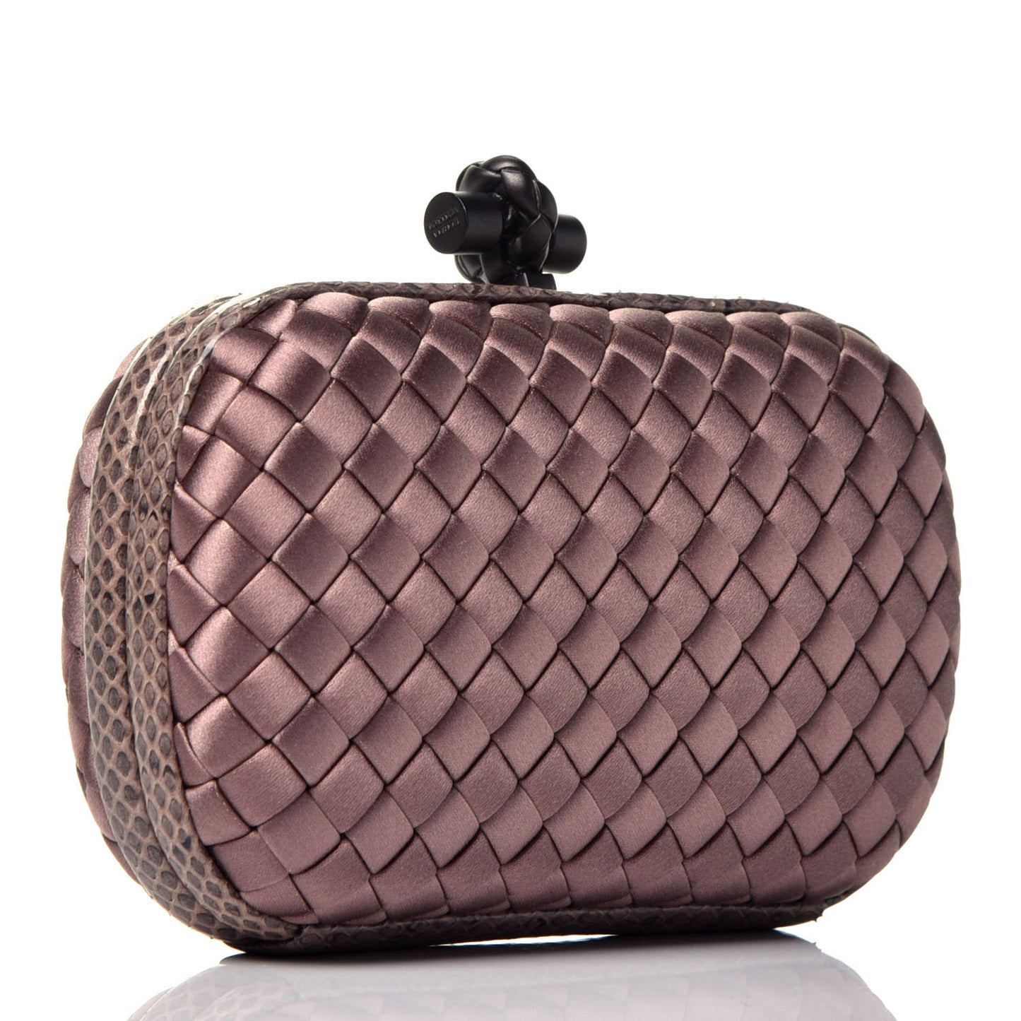 Satin Intreccio Impero Ayers Knot Clutch Pink