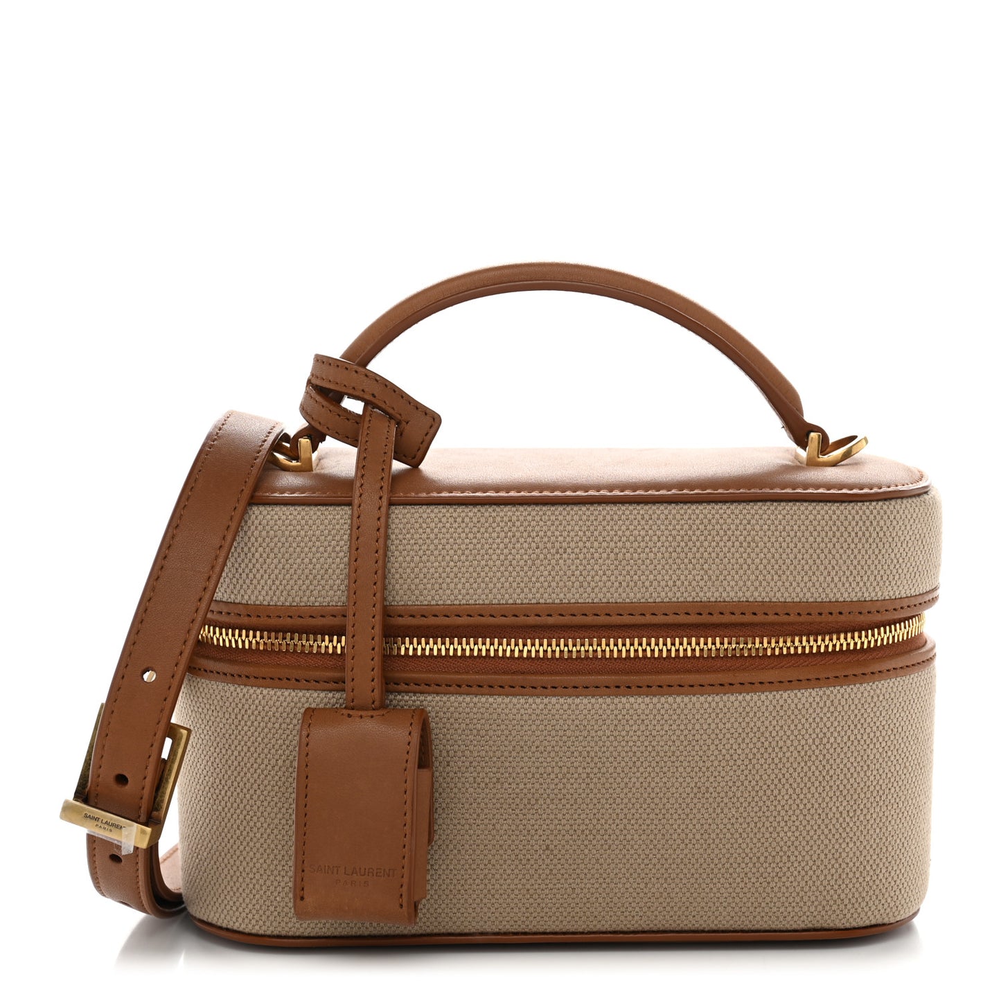 Canvas Calfskin Gaby Vanity Bag Desert Dust Brick