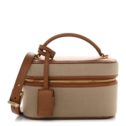 Saint Laurent Canvas Calfskin Gaby Vanity Bag Desert Dust Brick 1 of 10