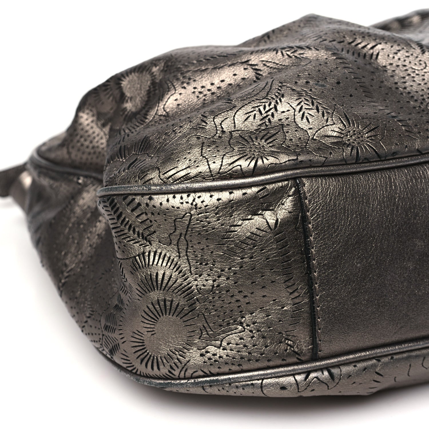 Burberry Lace Leather Avondale Hobo Metallic 8 of 12