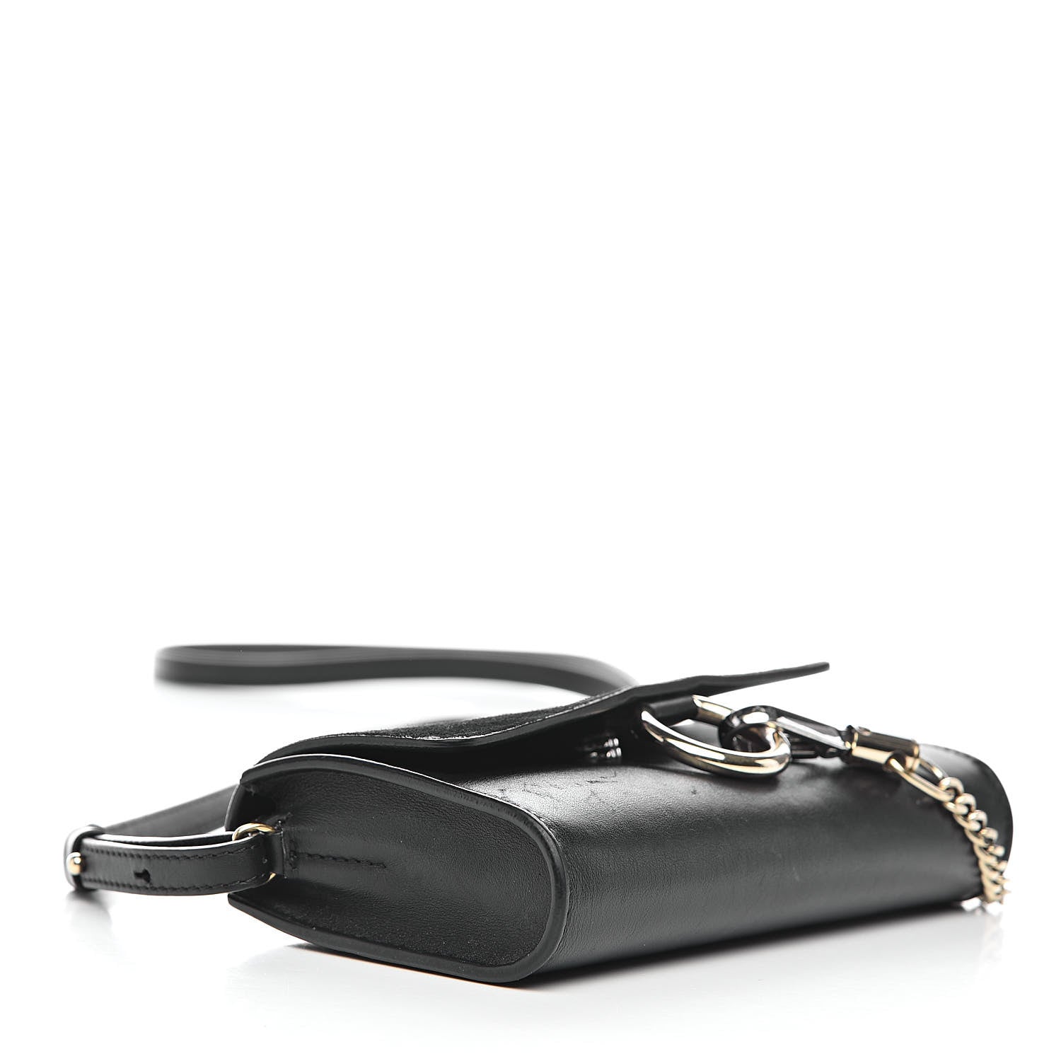 Chloe Suede Calfskin Mini Faye Shoulder Bag Black 4 of 14