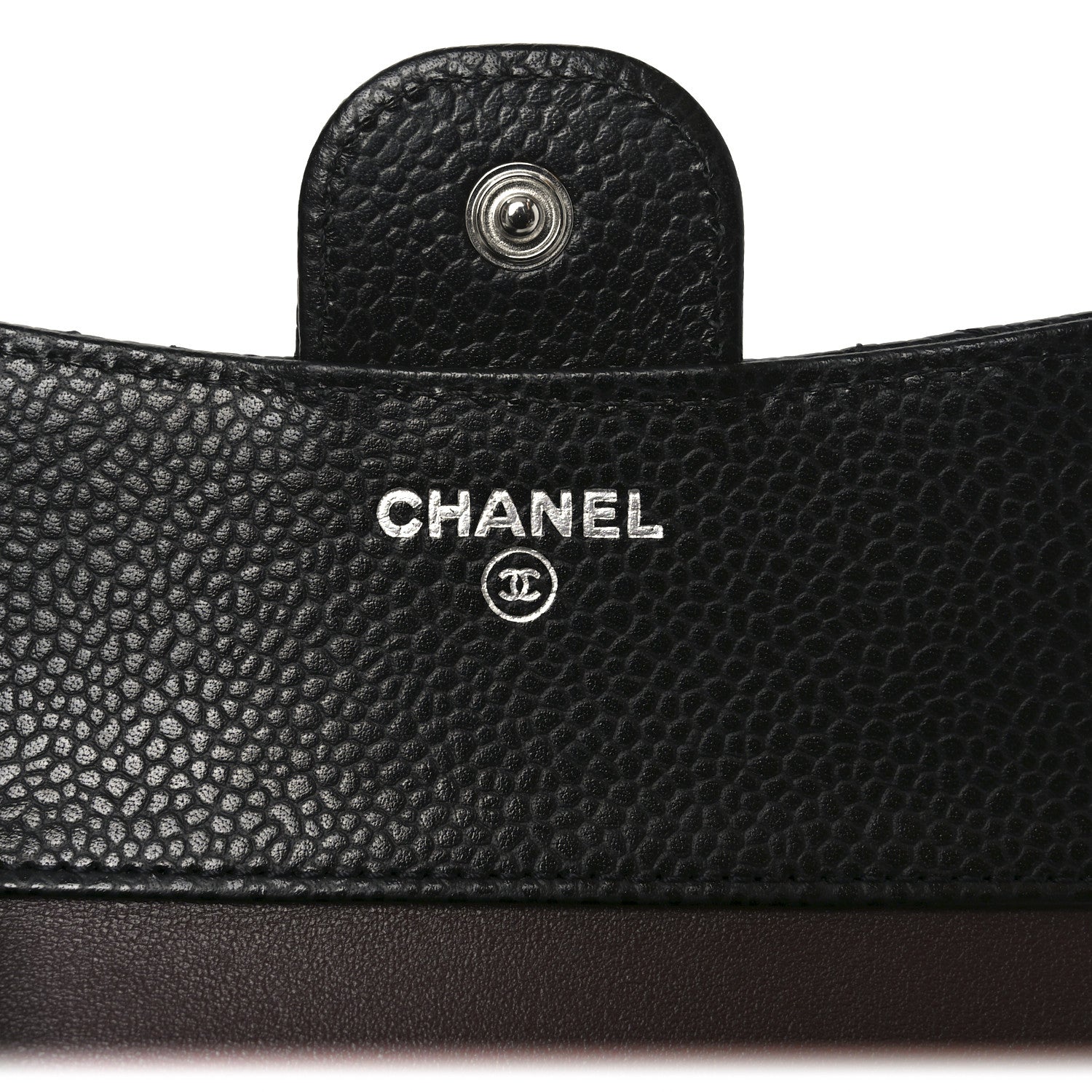 Chanel Caviar Quilted Compact Flap Wallet Black 6 of 9