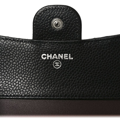 Chanel Caviar Quilted Compact Flap Wallet Black 6 of 9