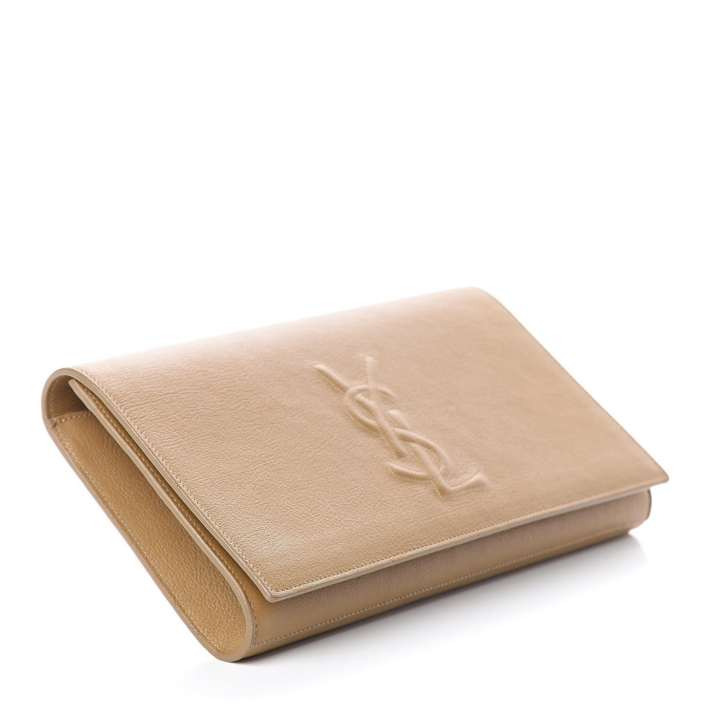 Calfskin Monogram Large Belle De Jour Clutch Beige