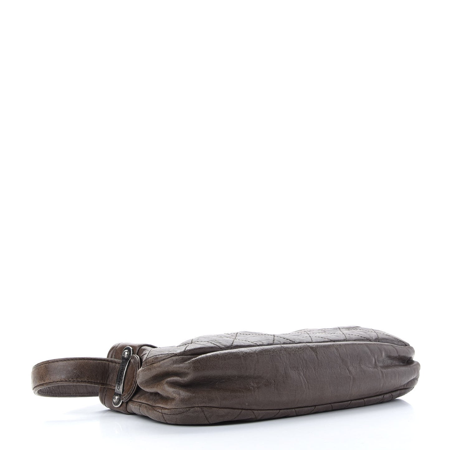 Calfskin Quilted Shoulder Bag Brown