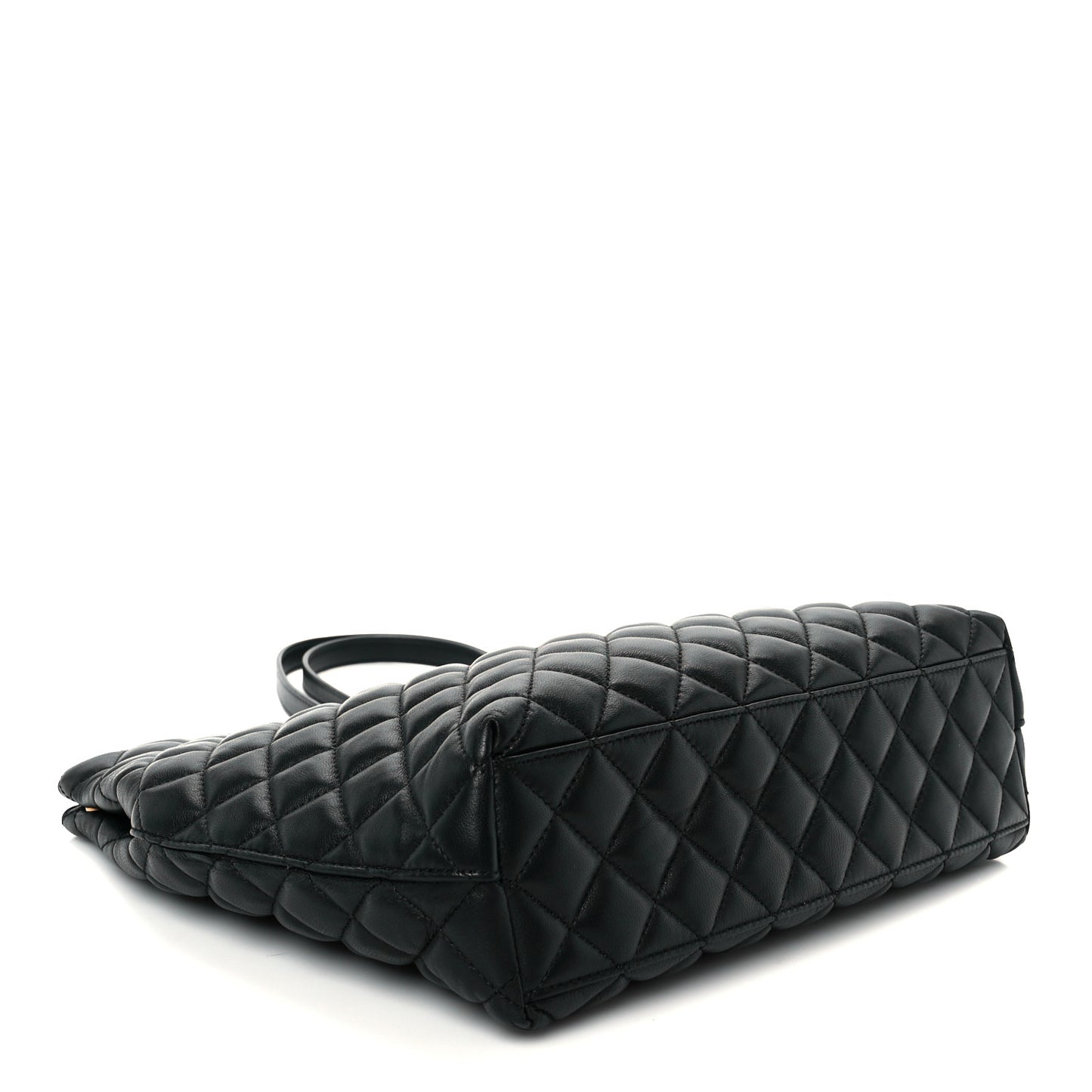 Nappa Quilted Medusa Chain Shoulder Bag Black