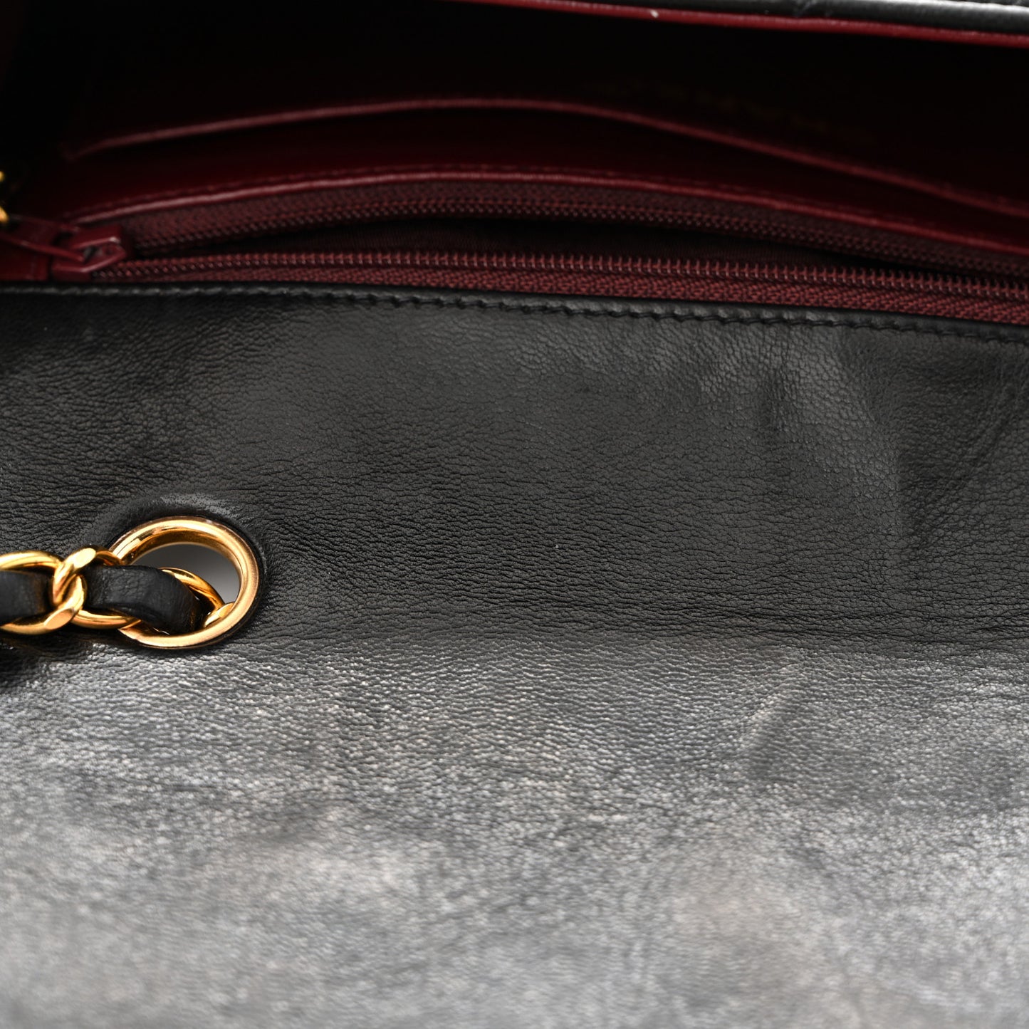 Lambskin Quilted Small Single Flap Black
