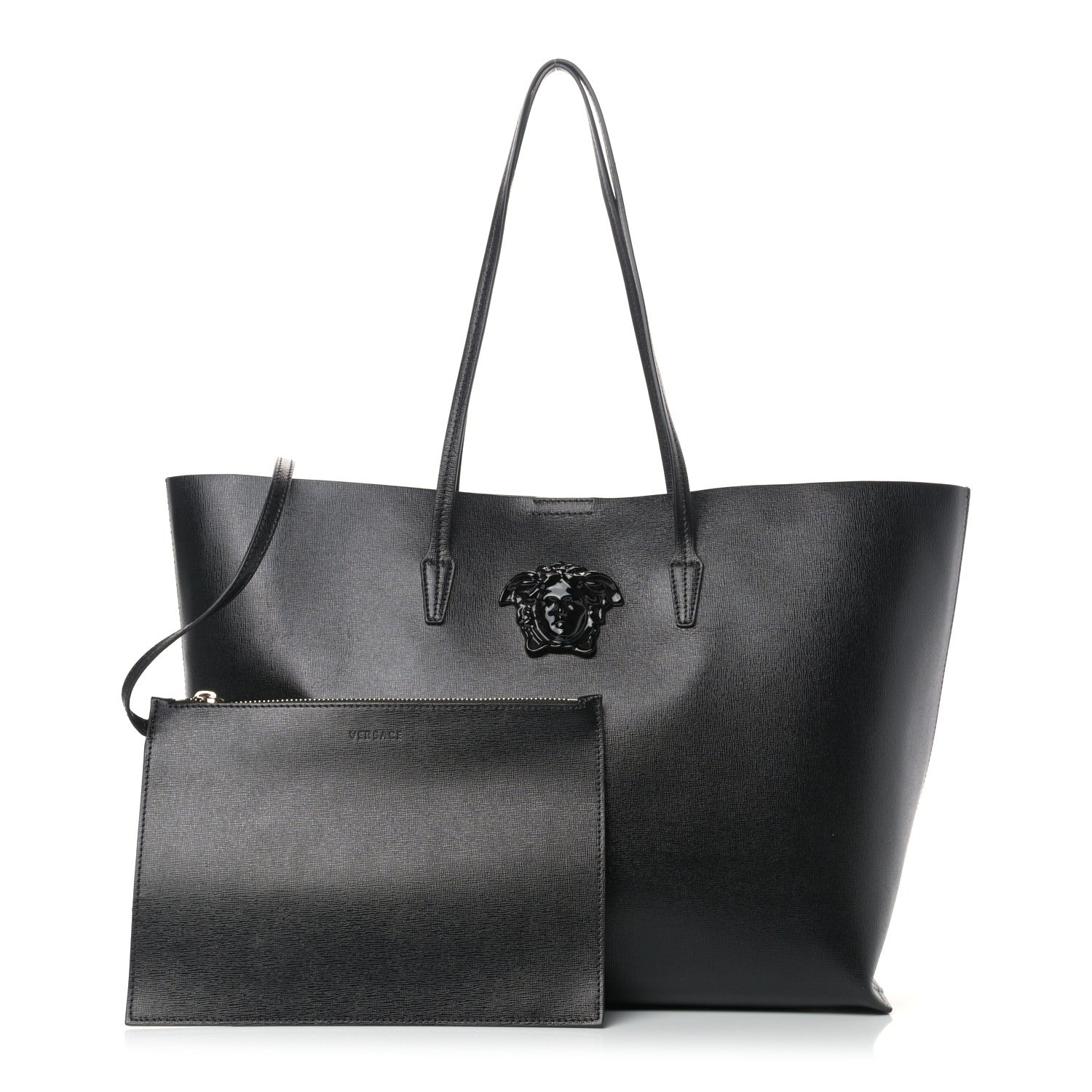 Versace Saffiano Palazzo Medusa Tote Black 1 of 9