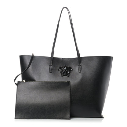 Versace Saffiano Palazzo Medusa Tote Black 1 of 9