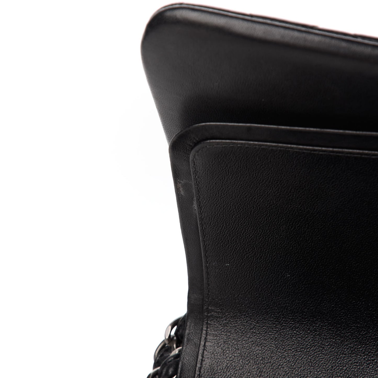 Lambskin Quilted Jumbo Double Flap Black