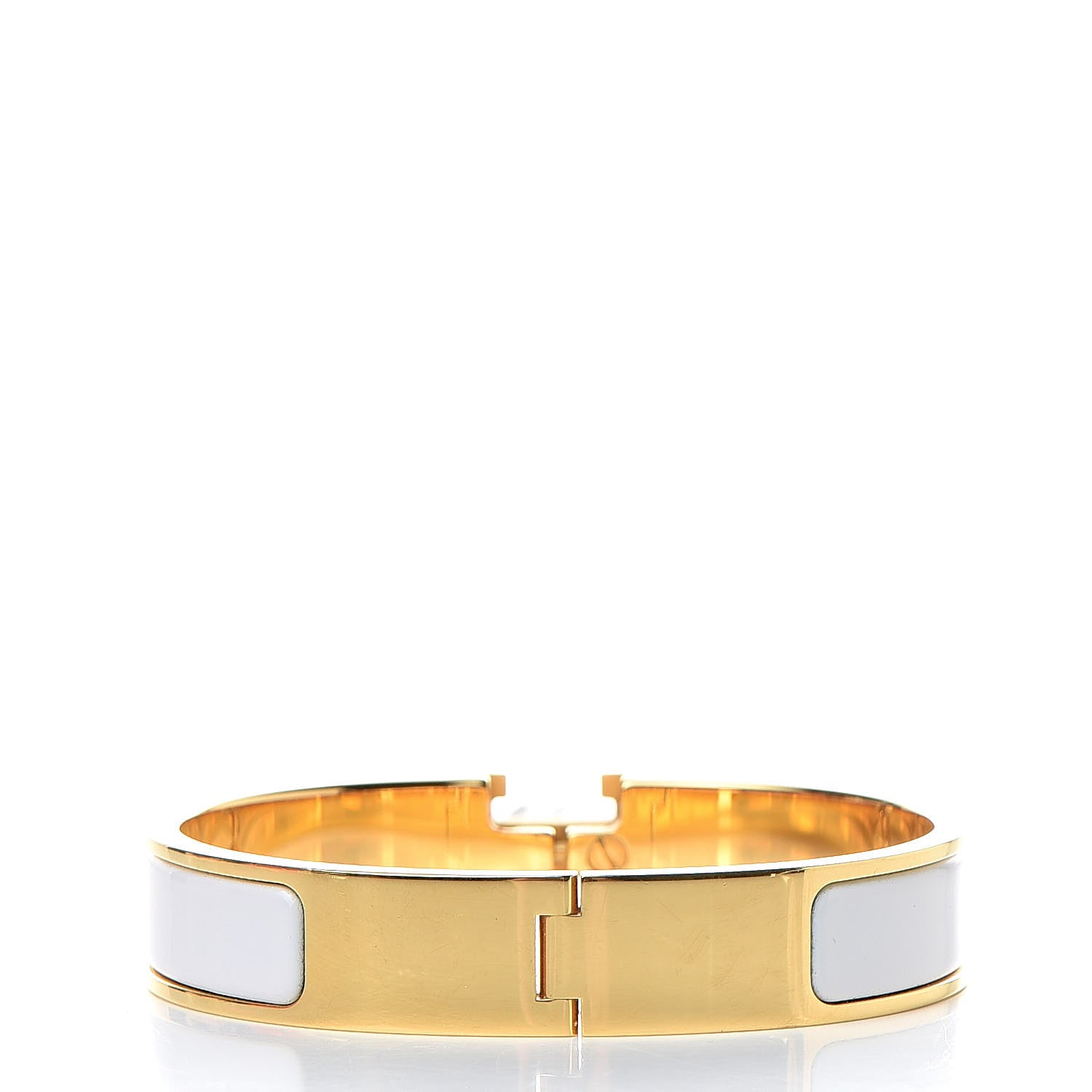 Hermes Enamel Narrow Clic Clac H Bracelet PM White 3 of 6