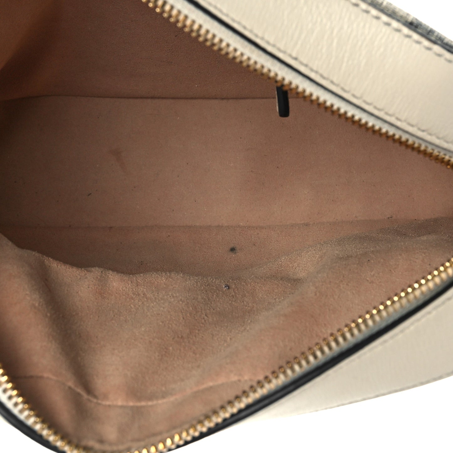 GG Supreme Monogram Small Horsebit 1955 Shoulder Bag Beige Mystic White