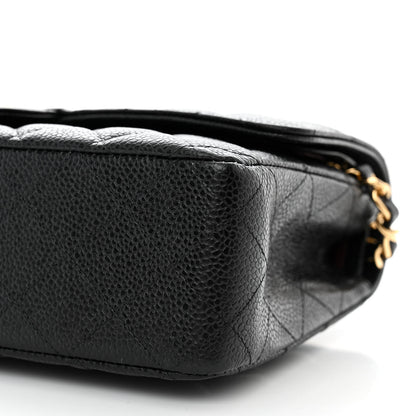 Chanel Caviar Quilted Medium Double Flap Black 10 of 11