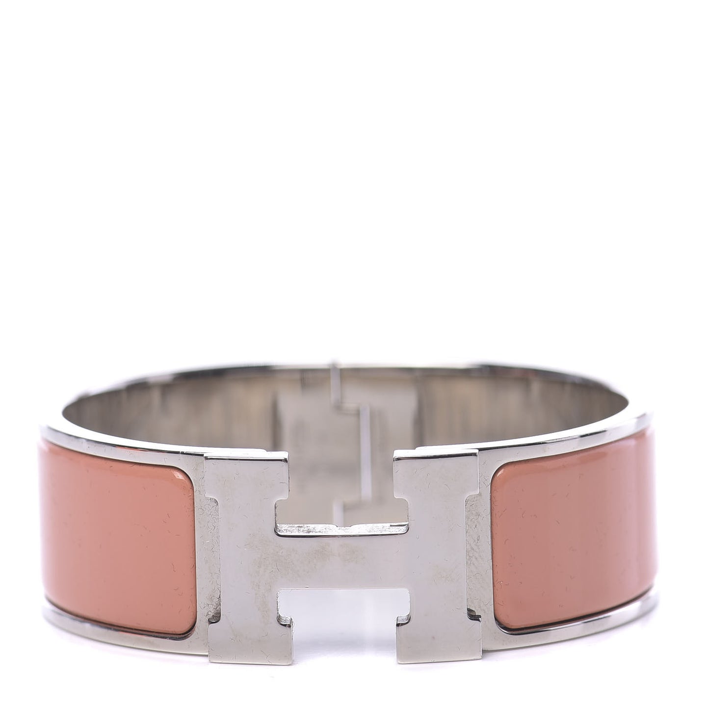Enamel Wide Clic Clac H Bracelet PM Peach Melba