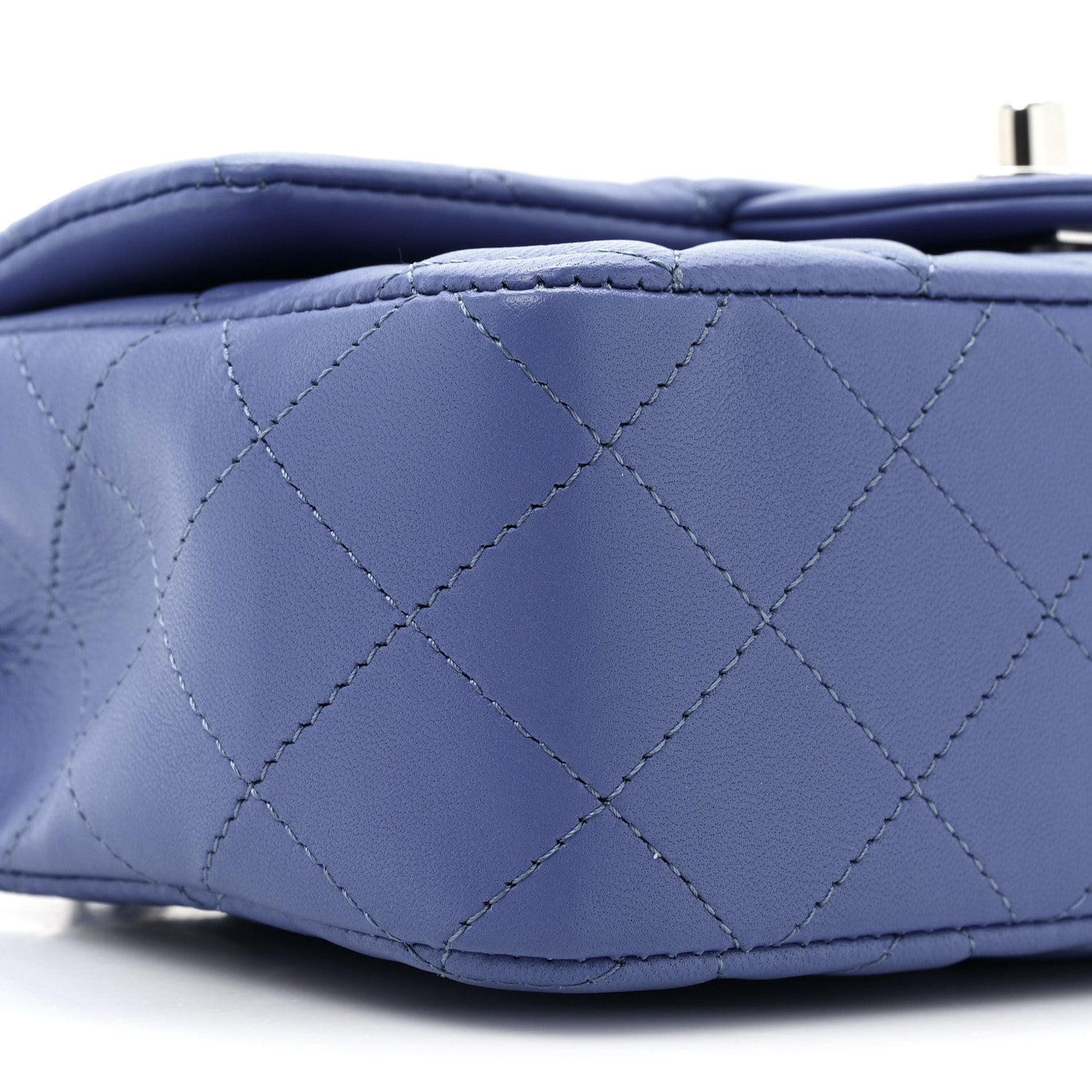 Chanel Lambskin Quilted Mini Rectangular Flap Blue 9 of 9