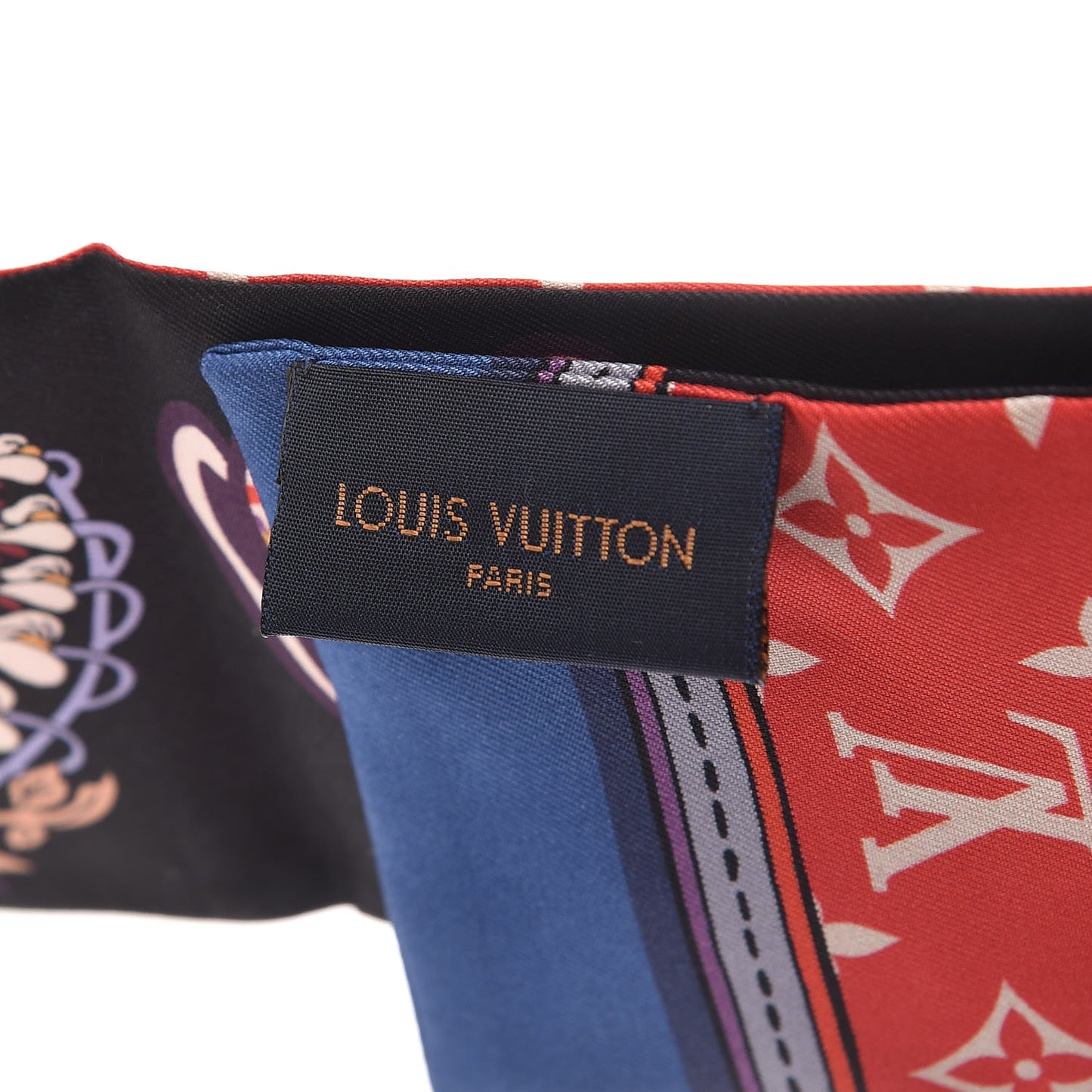 Silk Monogram Superstition Bandeau Black