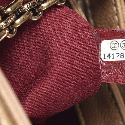 Chanel Metallic Calfskin Quilted Medium Just Mademoiselle Gold 7 of 7