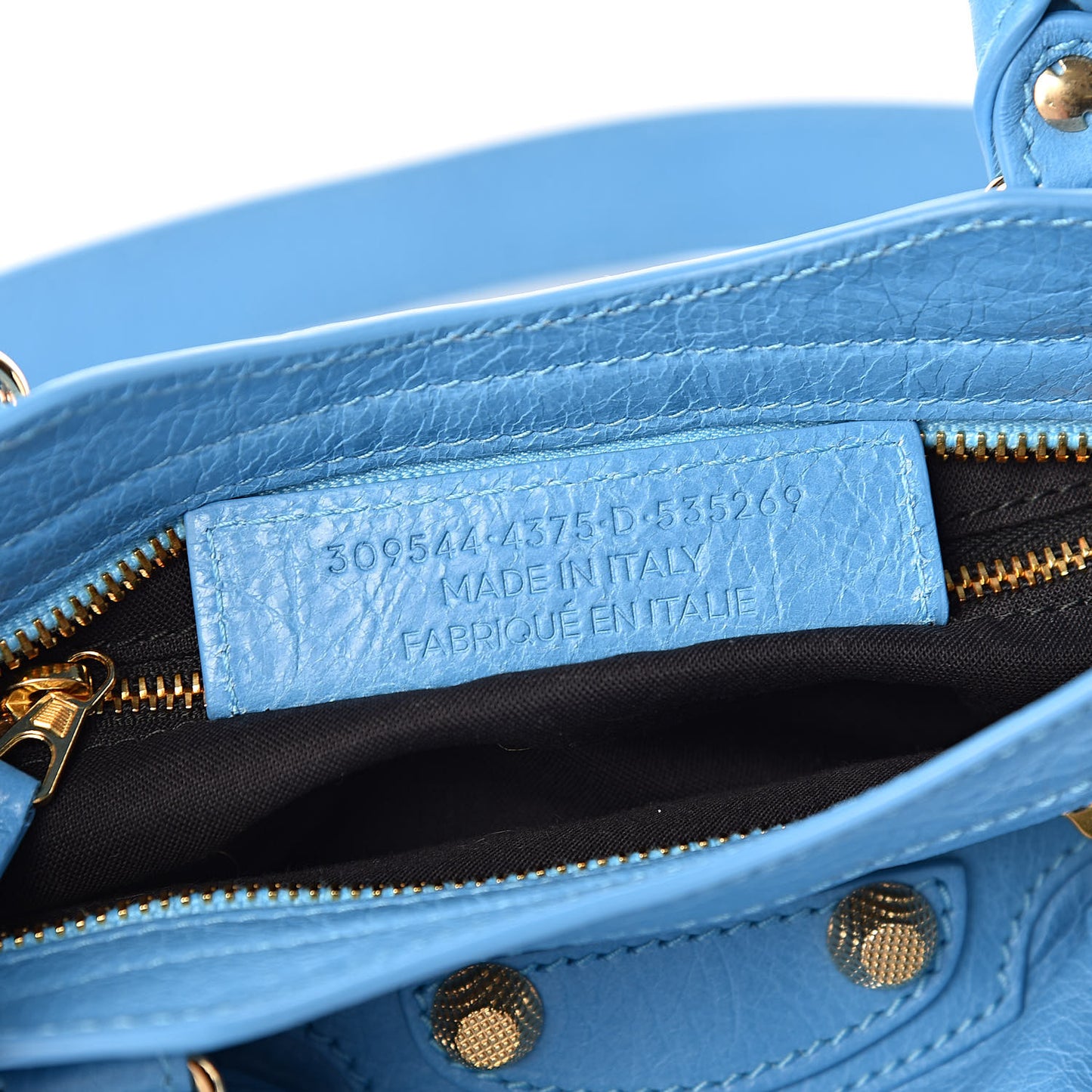 Agneau Giant 12 Gold Hardware Mini City Bleu Azur Clair